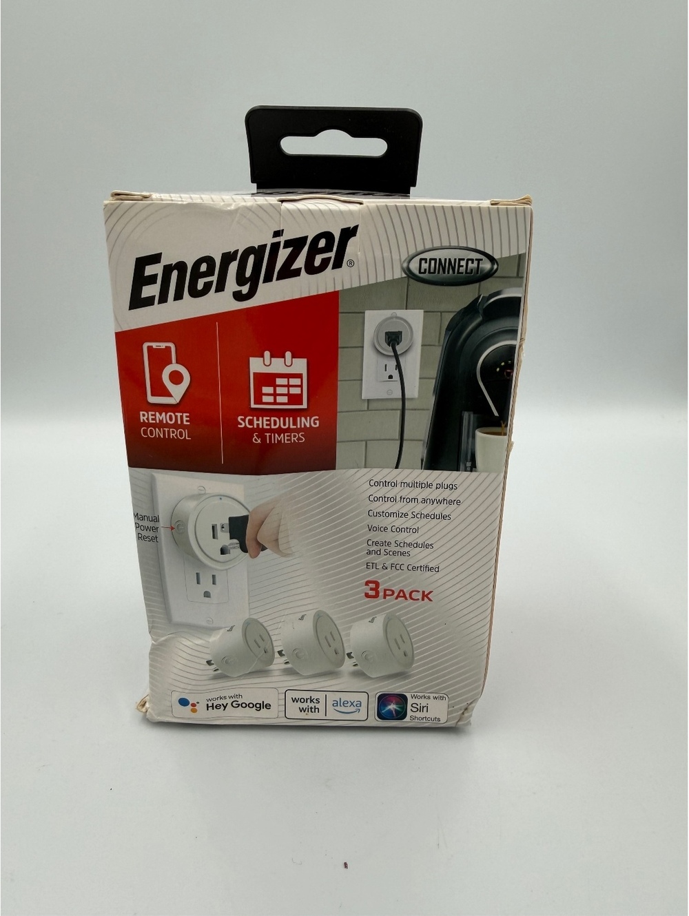 New in box Energizer Smart WiFi Plugs 3-Pack